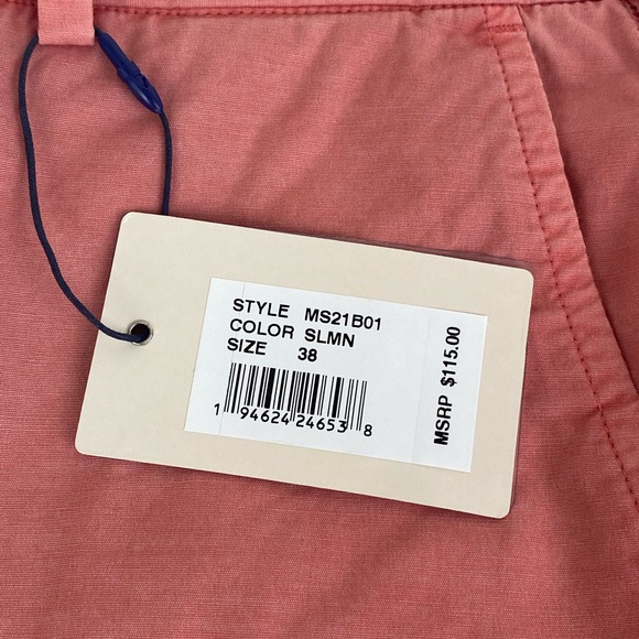 NWT Peter Millar Seaside Golf Shorts Light Cotton Blend Salmon Size 38 $115 - Picture 1 of 9